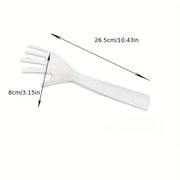 Juego de 2 tenedores para ensalada con forma de mano, utensilios de cocina de material PP duradero