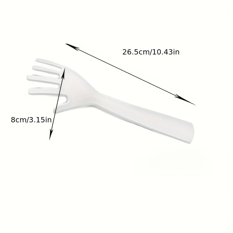 Juego de 2 tenedores para ensalada con forma de mano, utensilios de cocina de material PP duradero