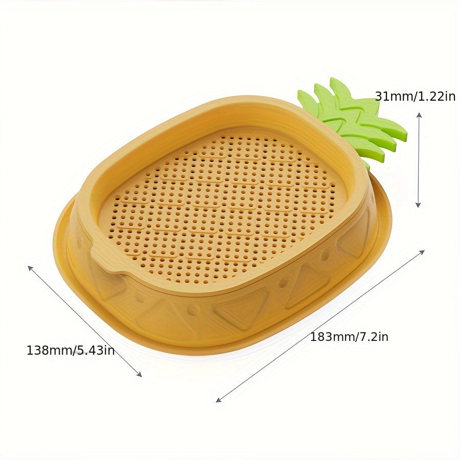 Plastic Cat Grass Growing Tray Dual-Layer Polished Finish Lightweight Pet Supply