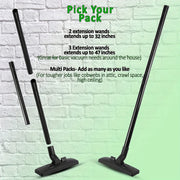 Three Pieces Vacuum Extension Wands 3.17cm, Extends Up to 44.7cm, Portable Plastic Tube Replacement