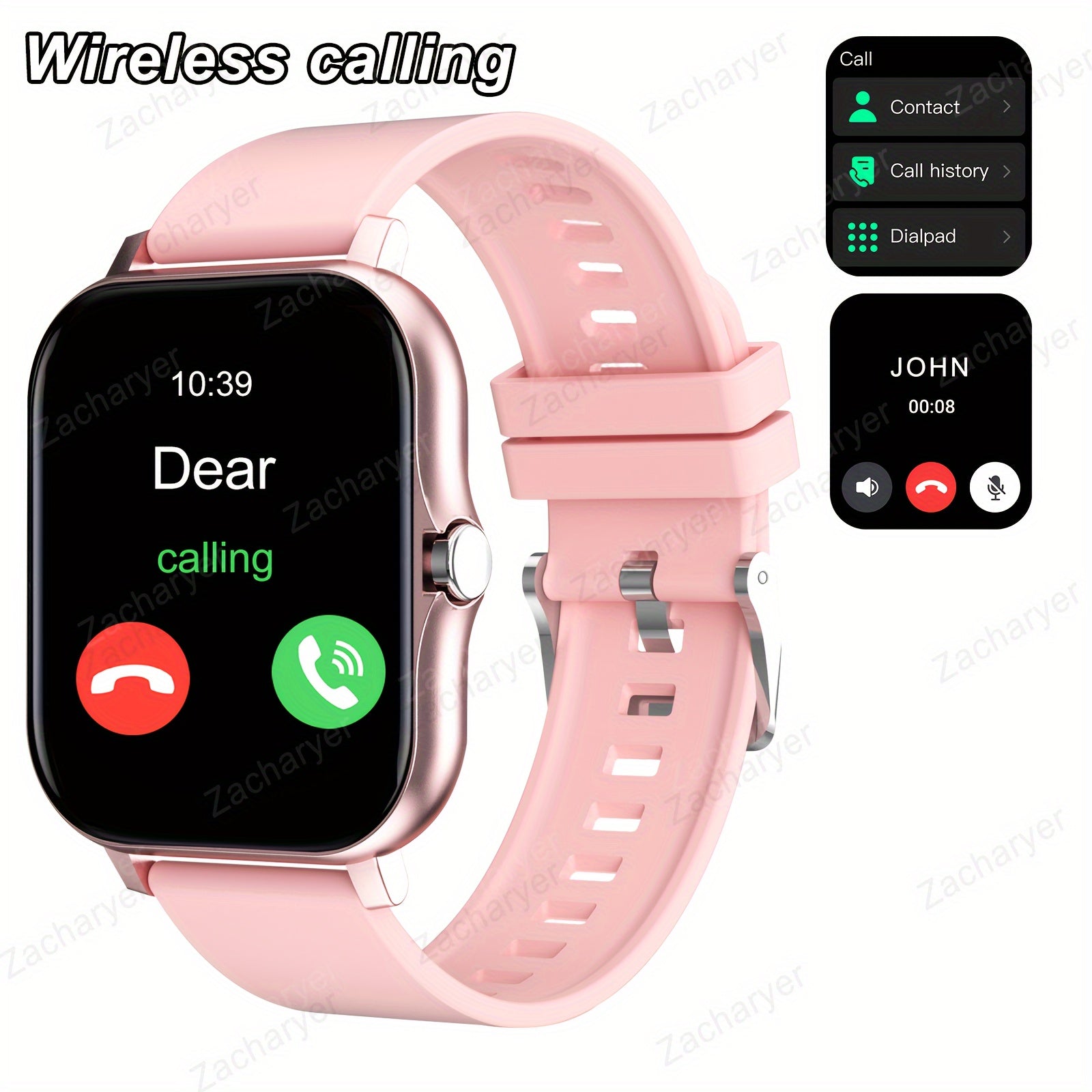 Unisex Smartwatch with Sports Modes Compatible with Android and iPhone Black