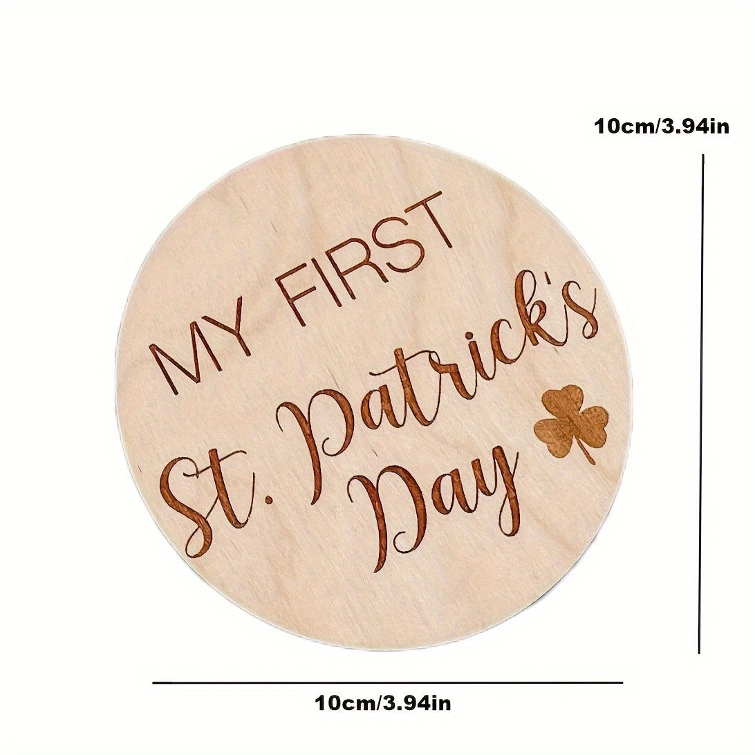 Запечатлейте рост вашего малыша с помощью 10 деревянных карточек для ежемесячных вех, в комплекте с легким деревянным фотодиском для Хэллоуина, Дня благодарения и рождественских подарков.