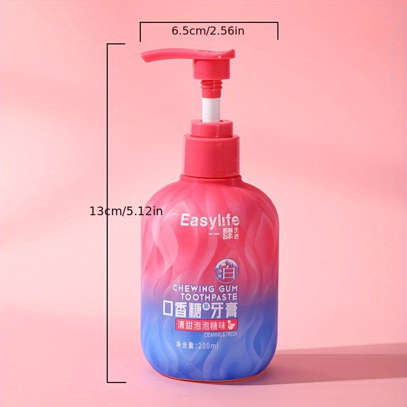 Adults' Bubble Gum Flavor Toothpaste with Xylitol and Fresh Breath Benefits