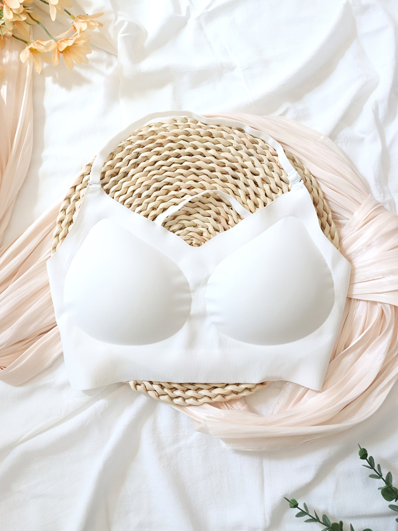 Orqa qismi ochiq bo‘lgan, olib tashlanadigan kamarli push-up bra, orqa qismi ochiq kiyimlar uchun uzluksiz nylonga tayyorlangan lingerie