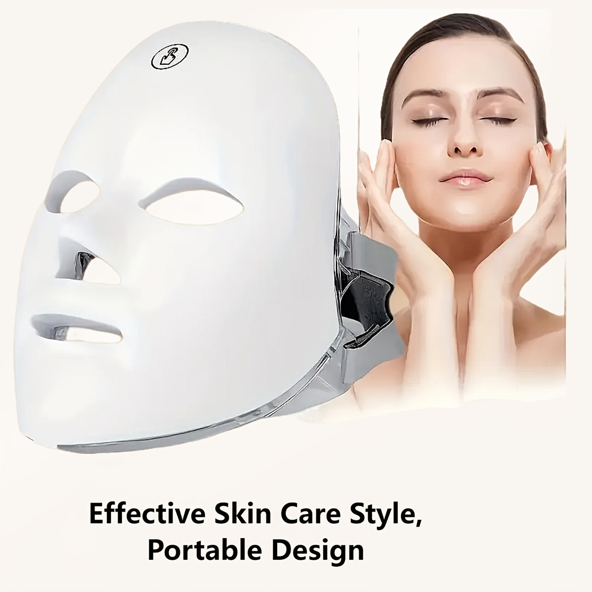 Dispositivo de máscara de belleza recargable por USB de 7 colores para todo tipo de piel