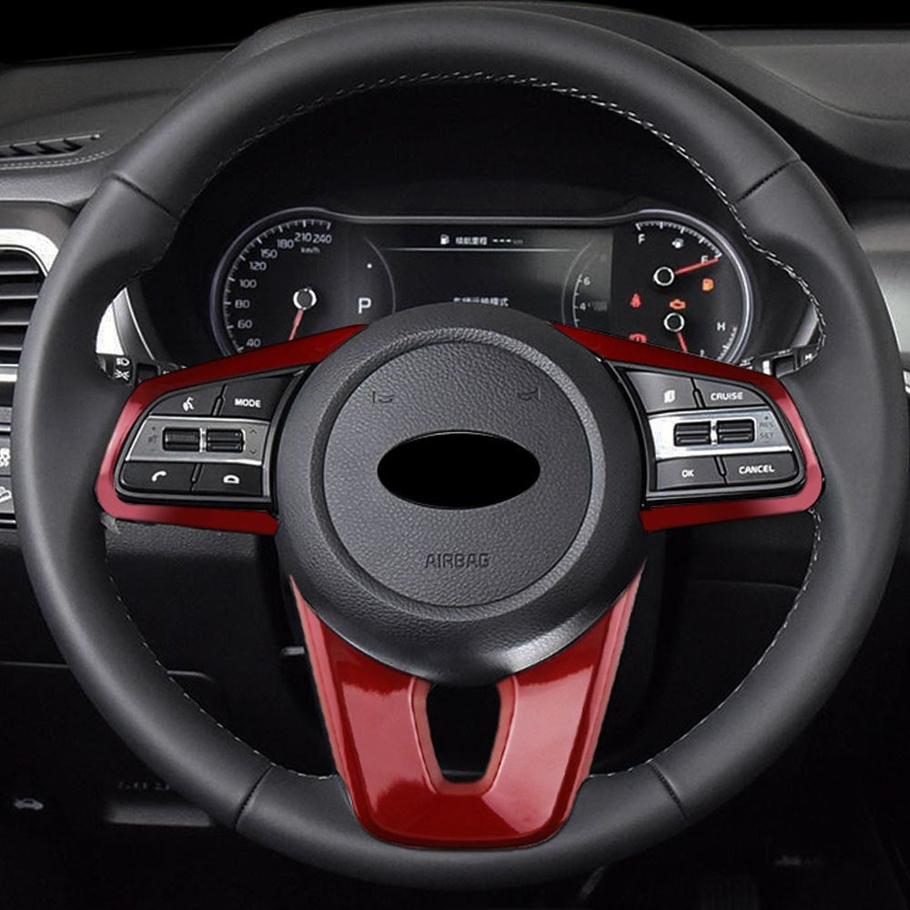 Kia Forte K3 2019-2021 uchun avtomobil ichki qismi uchun boshqaruv g'ildiragi tugmalari qopqog'i, trim, stiker
