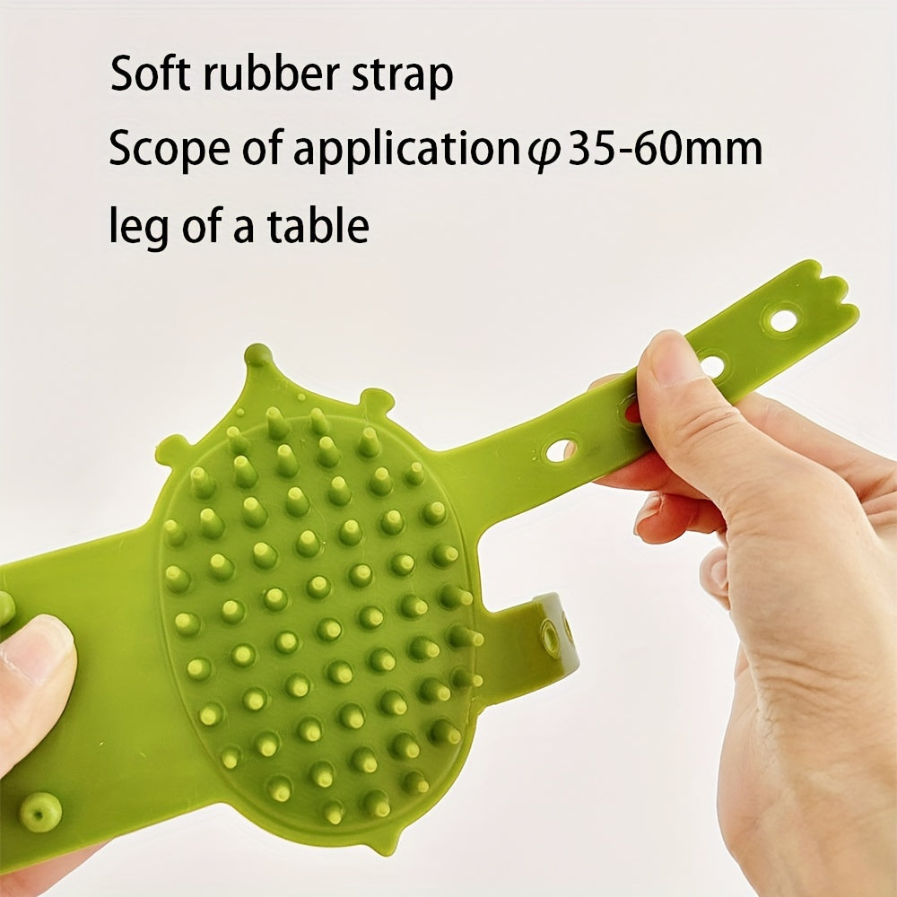 Rubber Self-Grooming Cat Scratcher Wall Mount with Flexible Bristles for Fur Removal