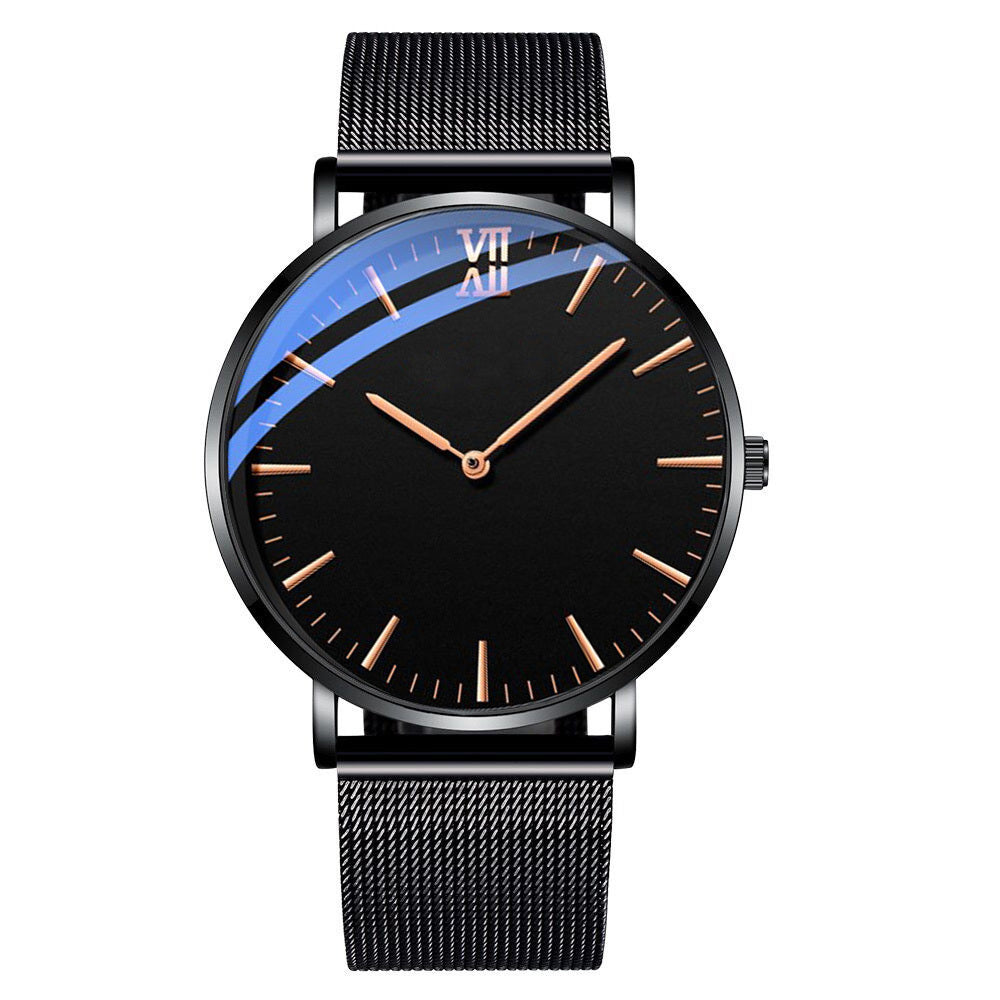 Men's Leather Quartz Watch with Classic Design