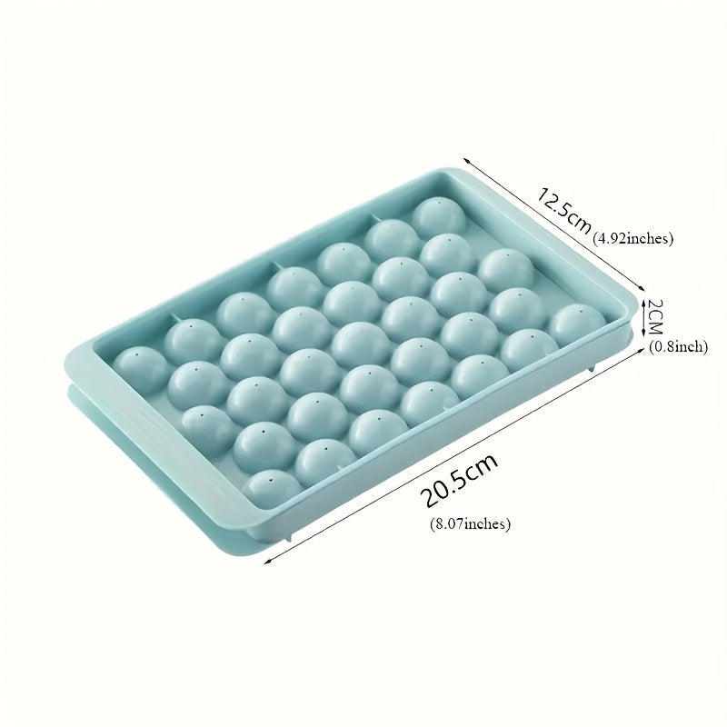 Silicone Ice Tray with Lid 33 Cubes Odorless Dustproof for Cocktails and Beverages