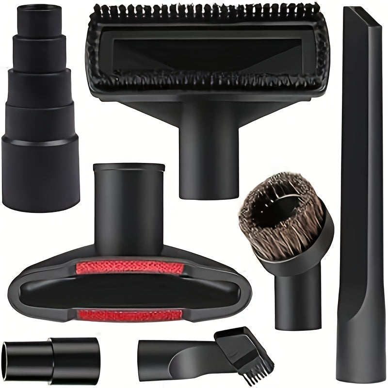 10-Piece Vacuum Cleaner Accessory Kit Plastic Hose Adapter Horsehair Brush Wet Dry Use