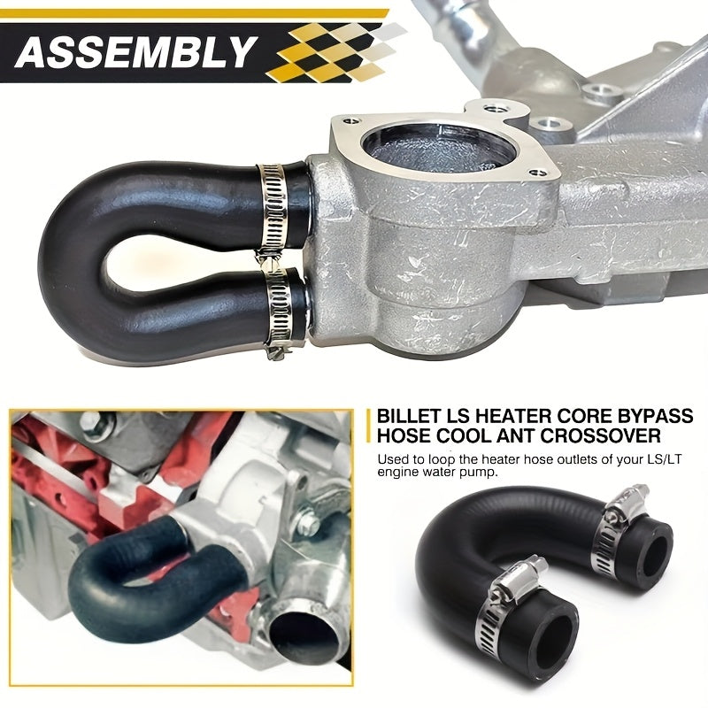 Bypass Hose for Heater Core Coolant Repair Connectors with Clamps