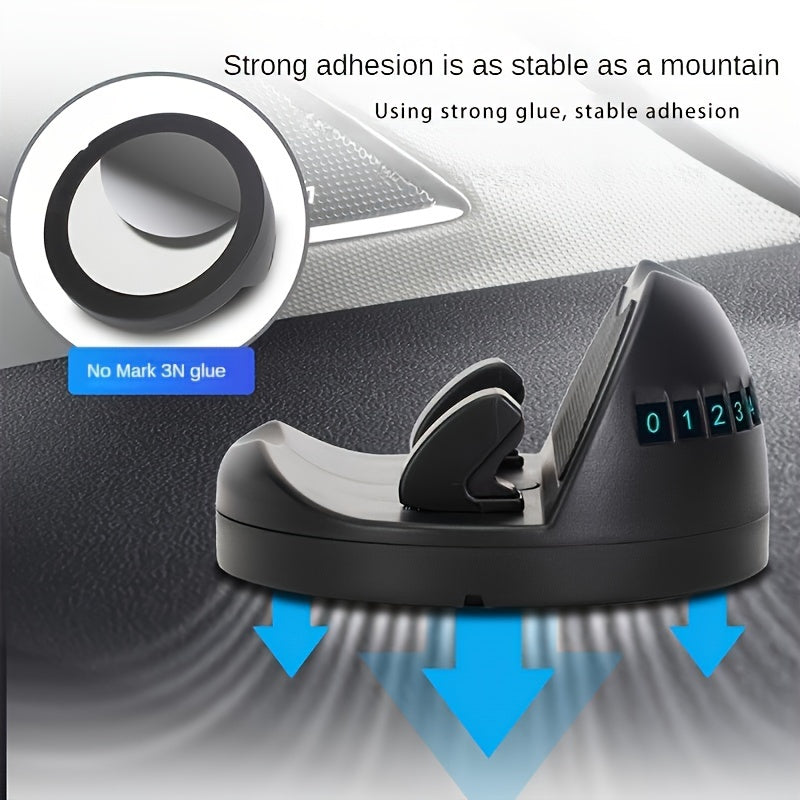 Universal ABS Car Phone Mount with 360° Rotation and One-Handed Operation