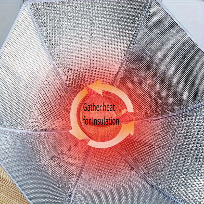 Insulated Folding Food Cover for Large Round Tables Snowflake Pattern Dust Protection