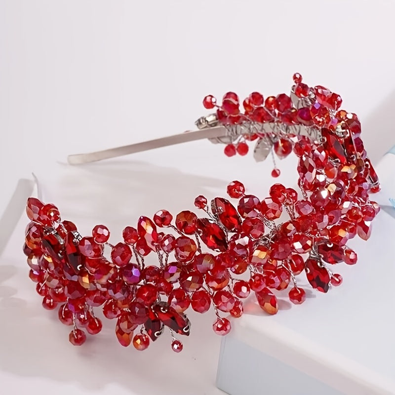 Women's Rhinestone Headband Tiara Bridal Hair Accessory for Weddings and Parties