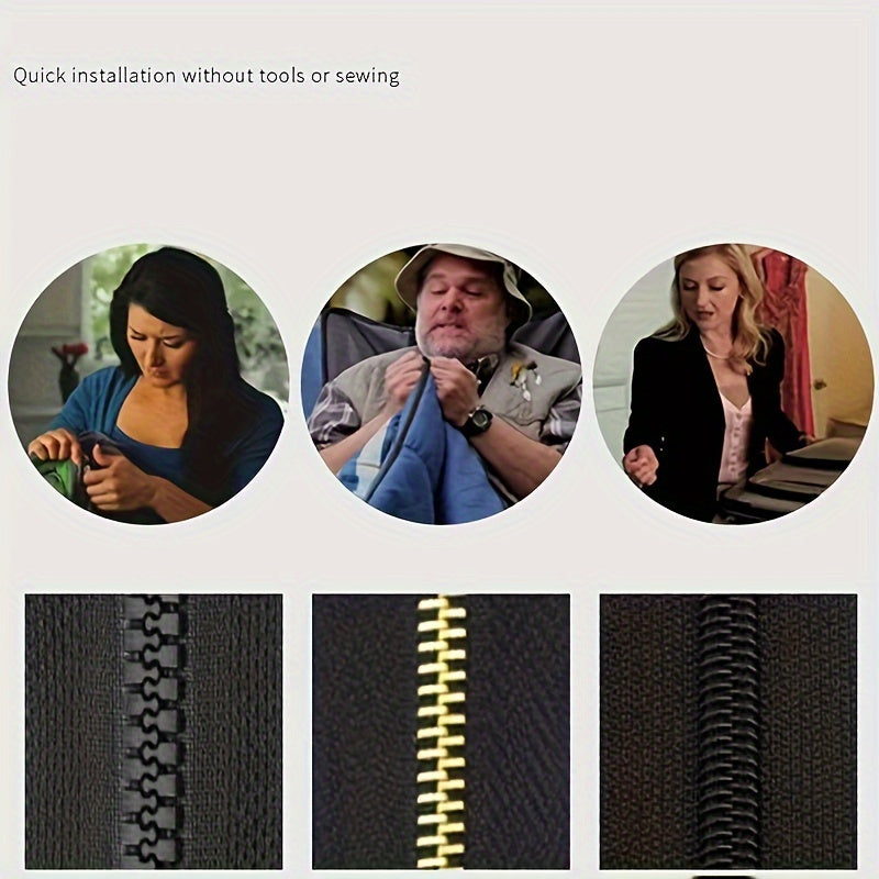 4/10/20 шт. Черный набор для ремонта молний - без инструментов, съемные замены для сумок, пальто, одежды, обуви, ботинок. Легкий DIY ремонт для головок молний.