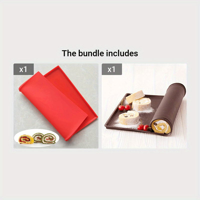 Silicone Swiss Roll Cake Mat - 30.99cm X 25.98cm - Pishirish asboblari