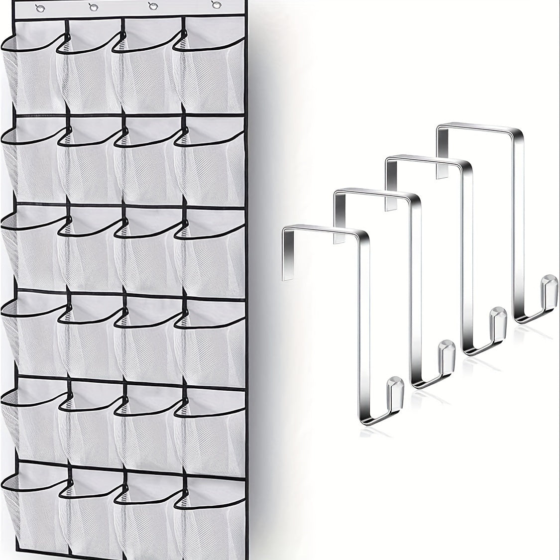 Over-the-Door Hanging Organizer Bags with 35 Pockets for Shoes Clothes Toys and Home Storage