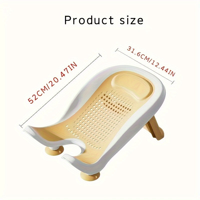 Foldable Baby Bath Seat for Infants 0-3 Years Non-Slip Cushion Portable Support