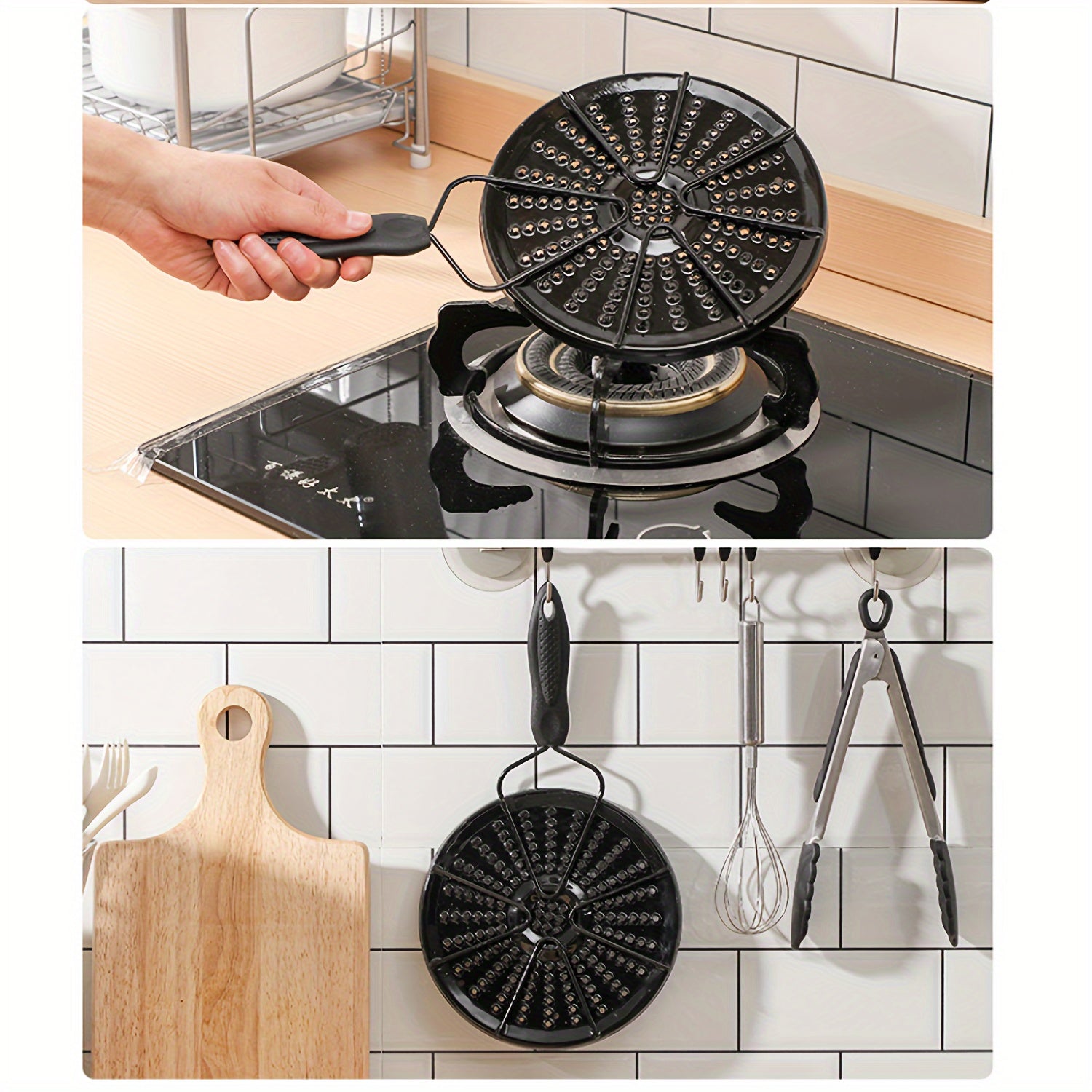 1-dona temir issiqlik tarqatuvchi plita, issiqlikni bir xil taqsimlaydi, olovli gaz pechida qaynatish halqasi shisha pech konvertori, qahva va sut tayyorlash uchun.