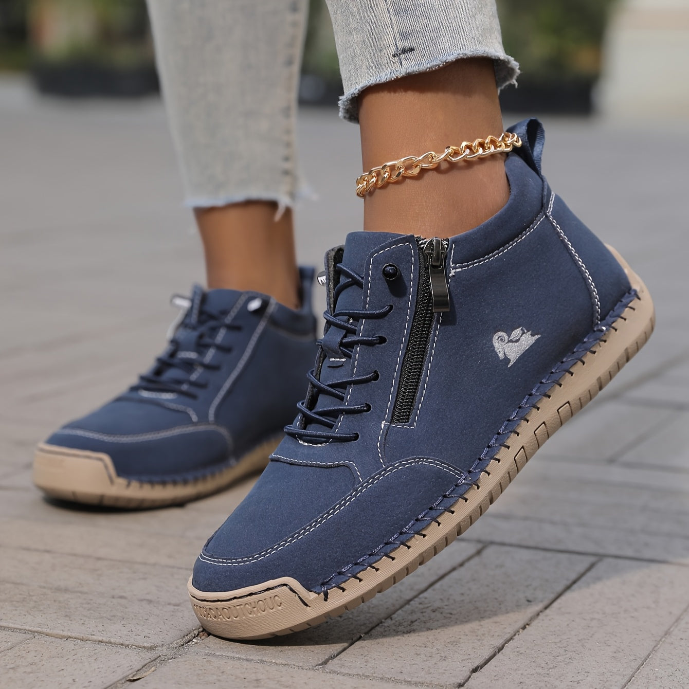 Zapatos casuales de mano para mujer con suela de goma para entrenamiento cruzado