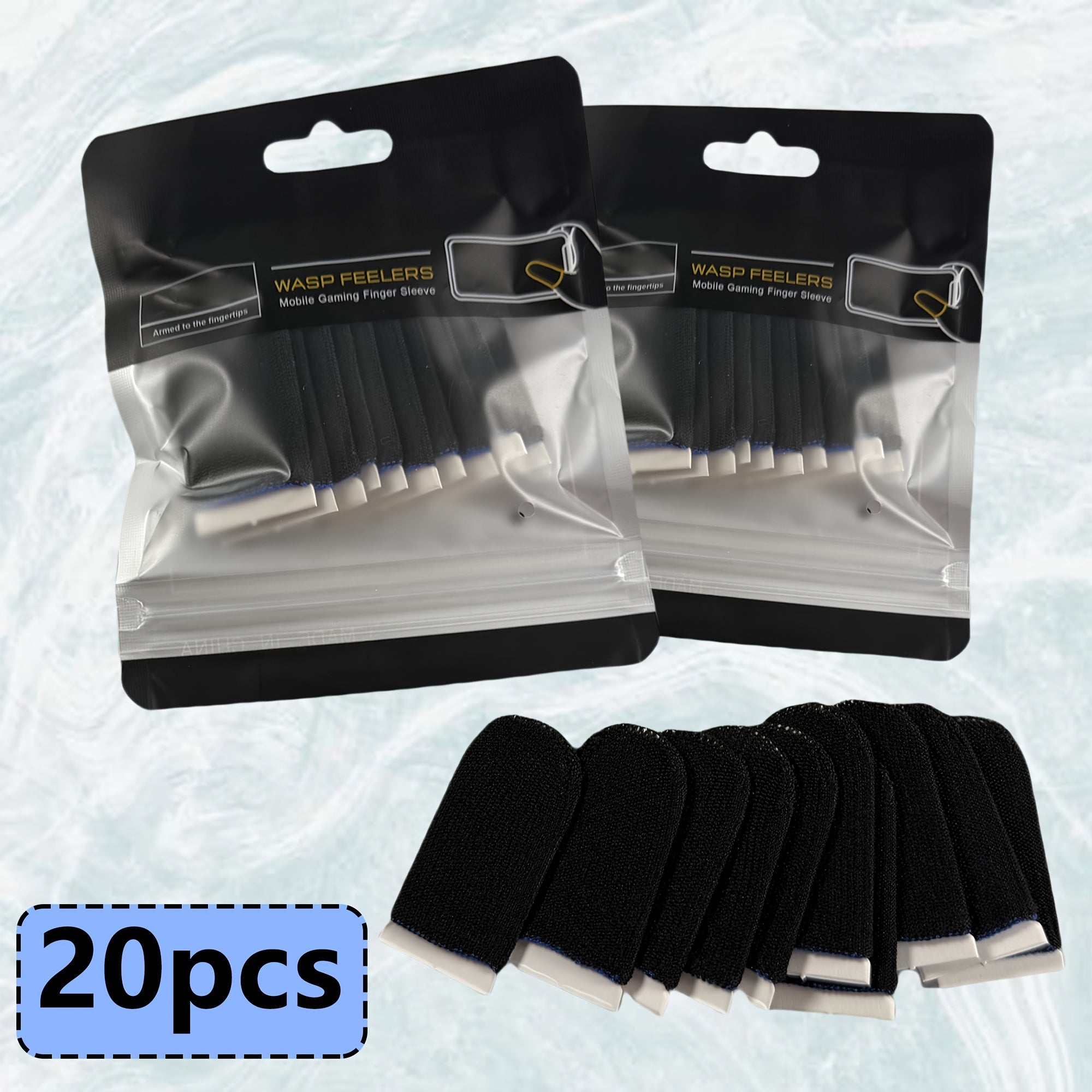 Conjunto de 120/20 mangas de fibra de carbono para dedos de juego, a prueba de sudor, antideslizantes, transpirables, ligeras para juegos en móvil