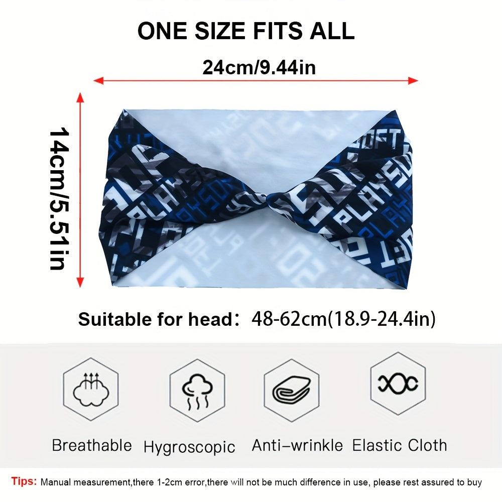 Elastic Headband for Running Yoga Tennis Cycling Sweat-Absorbing Breathable Fitness