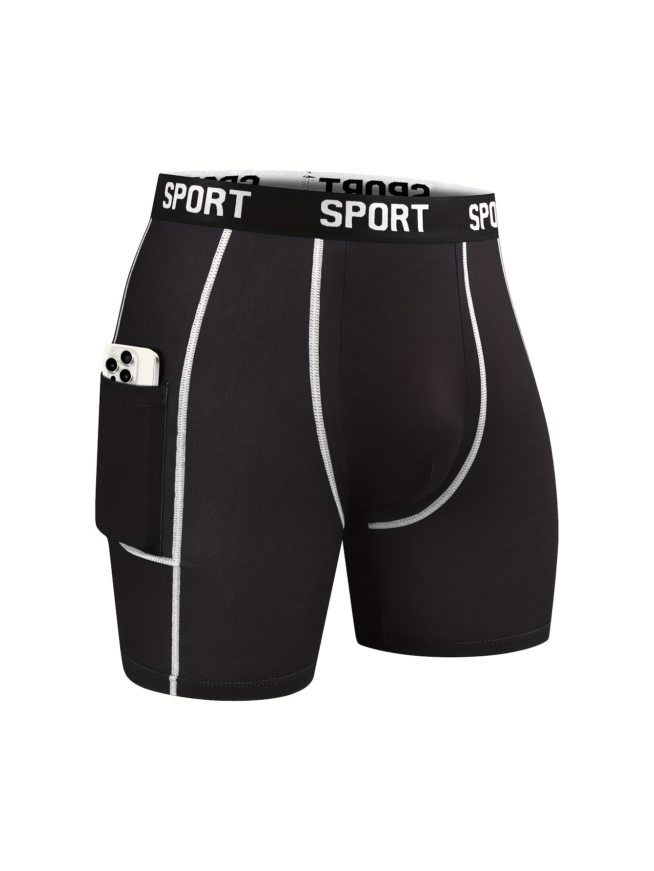 Men's Breathable Stretch Quick-Drying Underwear Set 4 Pack Lightweight Sports Fitness