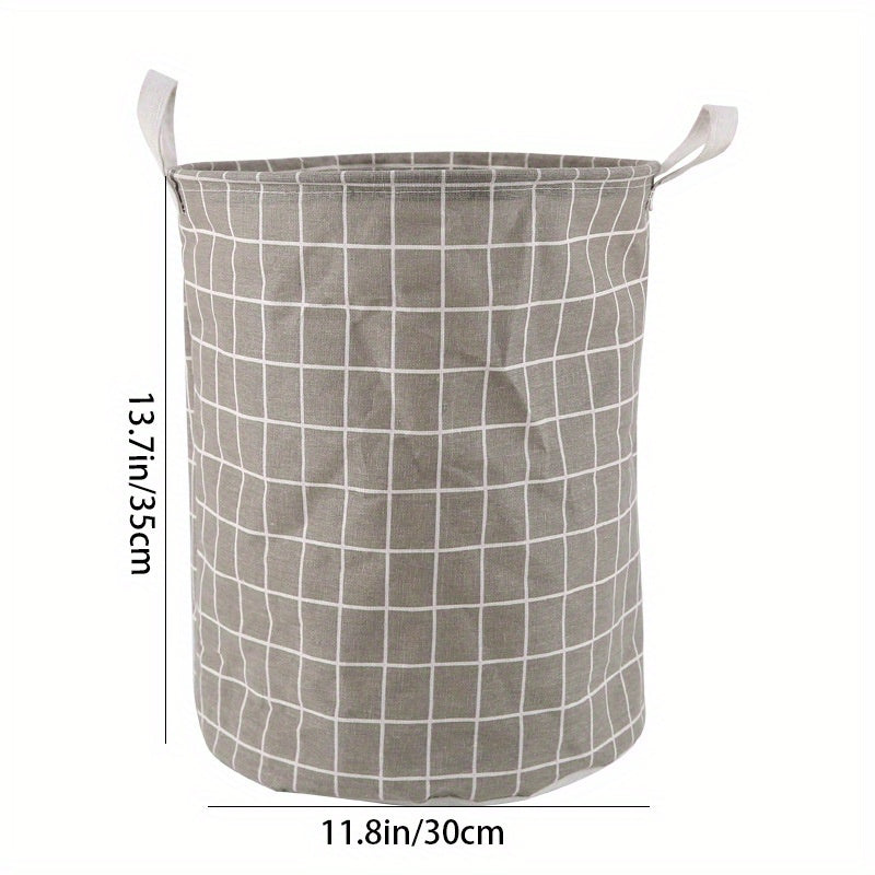 Round Laundry Basket with Storage Bucket for Dirty Clothes Portable Hamper