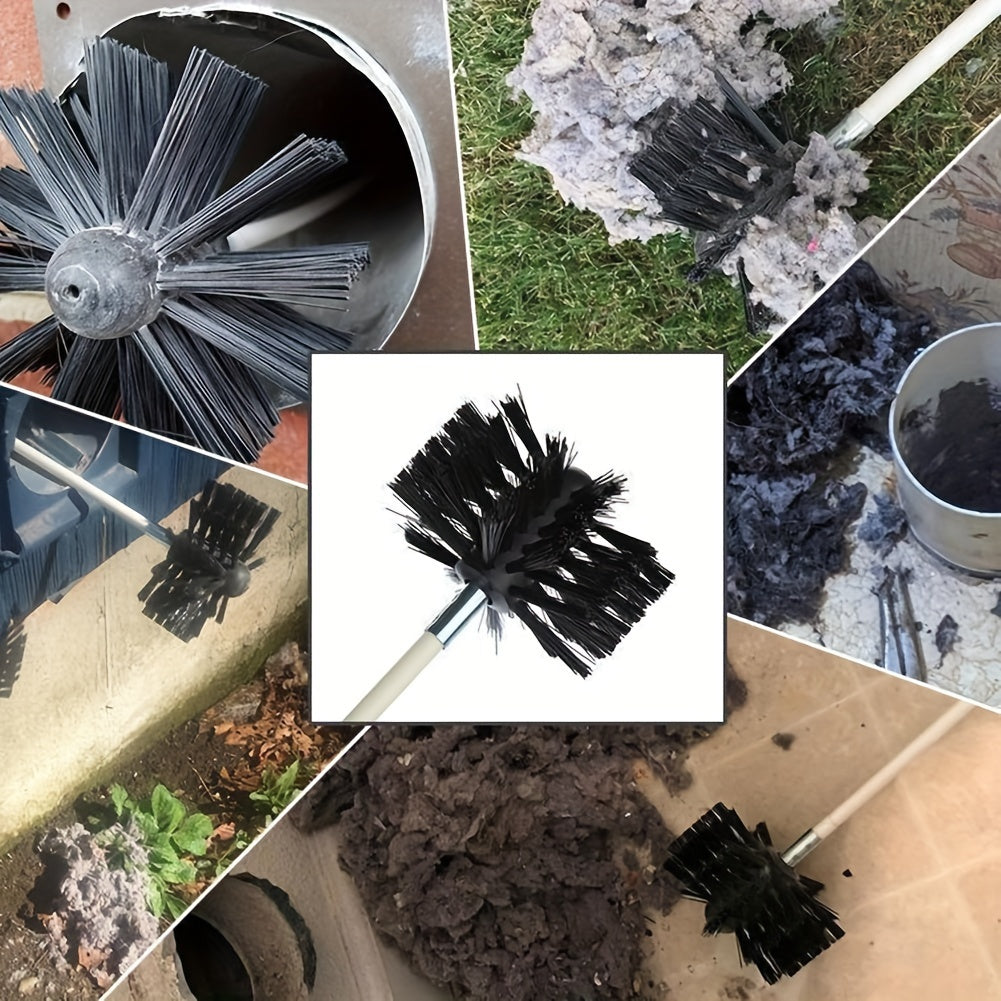 Durable Extendable Plastic Cleaning Brush for Chimneys Hoods Boilers