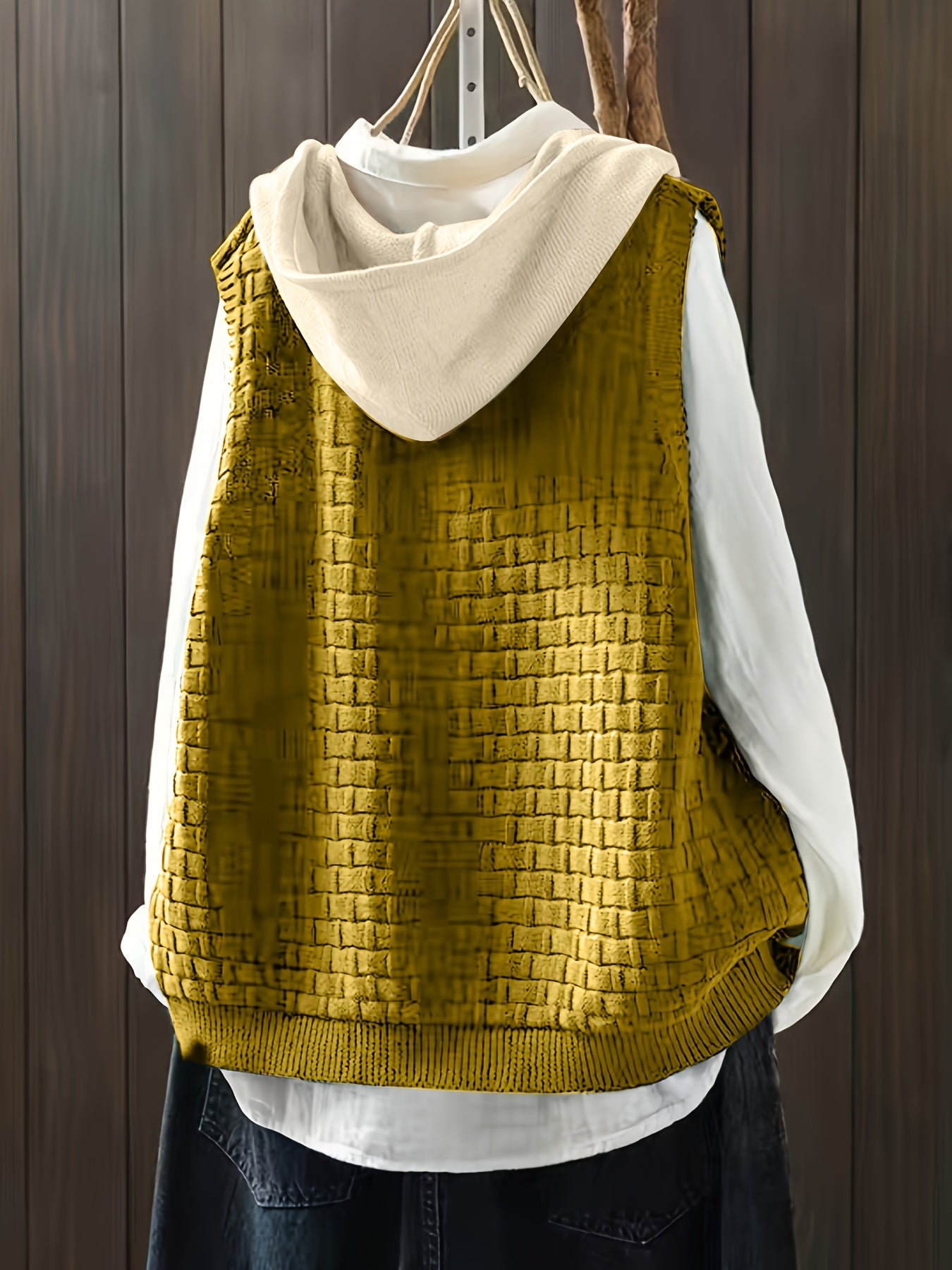 Women's Plus Size Knit Cardigan Vest Black Classic Layering