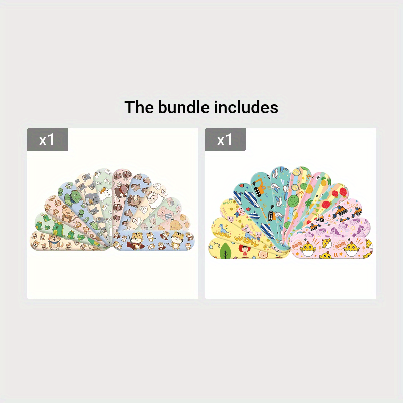 120 мультяшных животных на пластырях для детей и взрослых, водонепроницаемые гипоаллергенные ПЭ-патчи