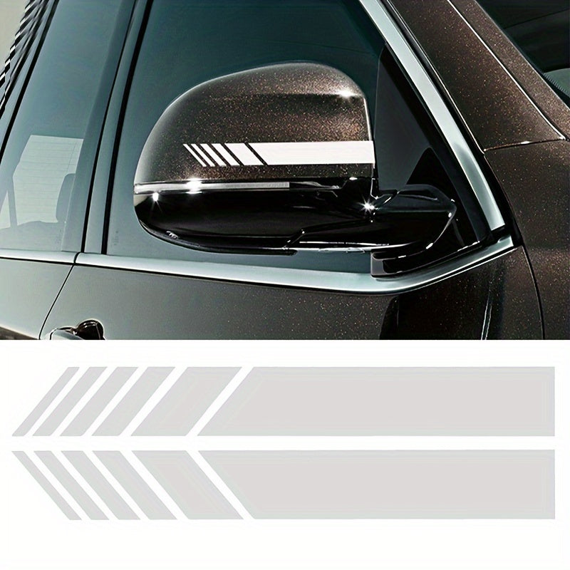 2 Pack Car Decals PVC Chevron Side Stripes for Vehicles, Multi-Color