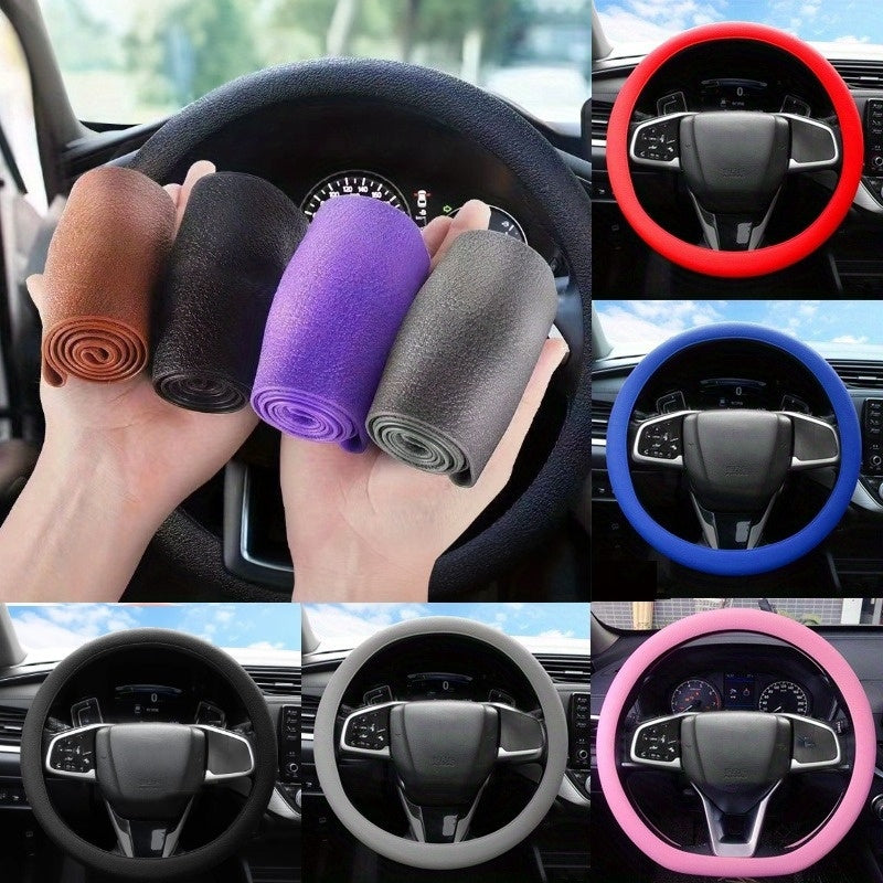 Universal Silikon Boshqaruv Ruli Qopqog'i Yumshoq Ko'p Rangli Avto Aksessuar