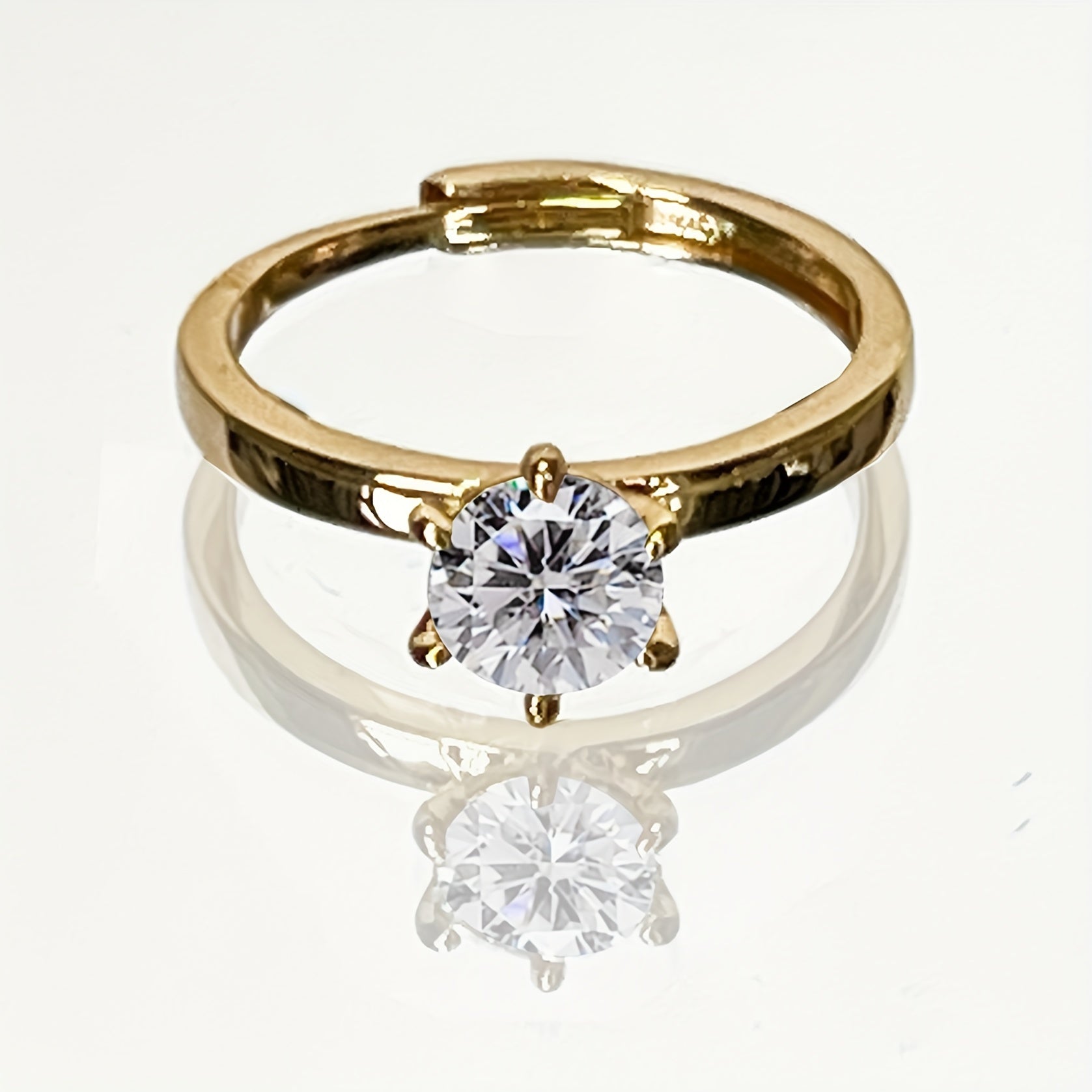 Copper Jewelry Set with Moissanite Round Cut Necklace Earrings and Ring for Women