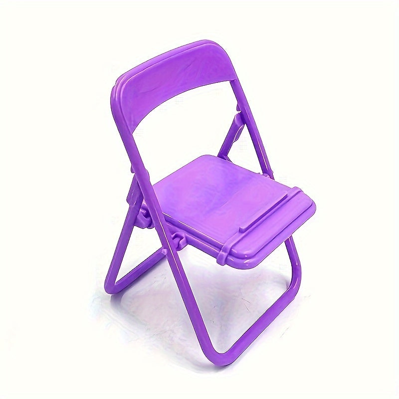 Silla plegable soporte para teléfono, soporte de plástico para joyería, exhibidor portátil