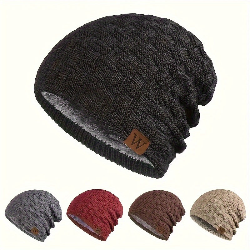 Men's Fleece Lined Winter Hat for Cycling Skiing Ear Protection