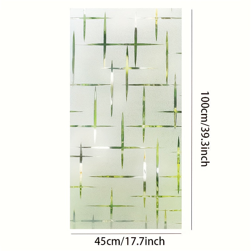 Frosted Glass Window Film 1pc Static Cling Heat Control UV Blocking for Doors Windows