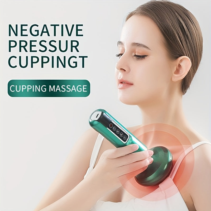 USB Rechargeable Full Body Massager with Heating and Cupping Therapy