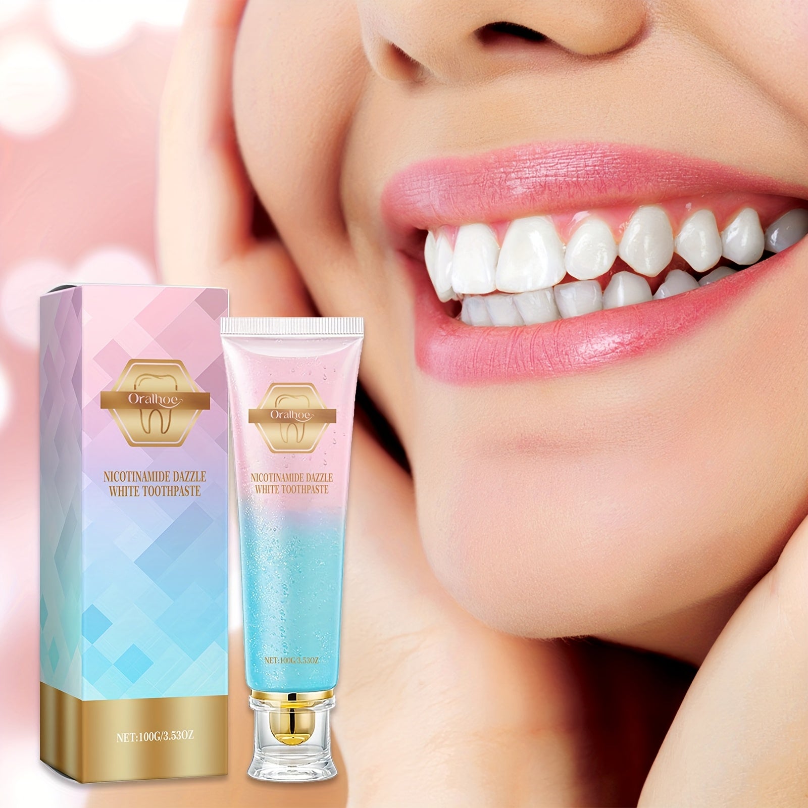 Whitening Toothpaste 100g Deep Clean Fresh Breath Peppermint Aloe