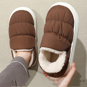 Женские и мужские тапочки-слипоны из плюшевого флиса, нескользящая EVA, для дома и улицы