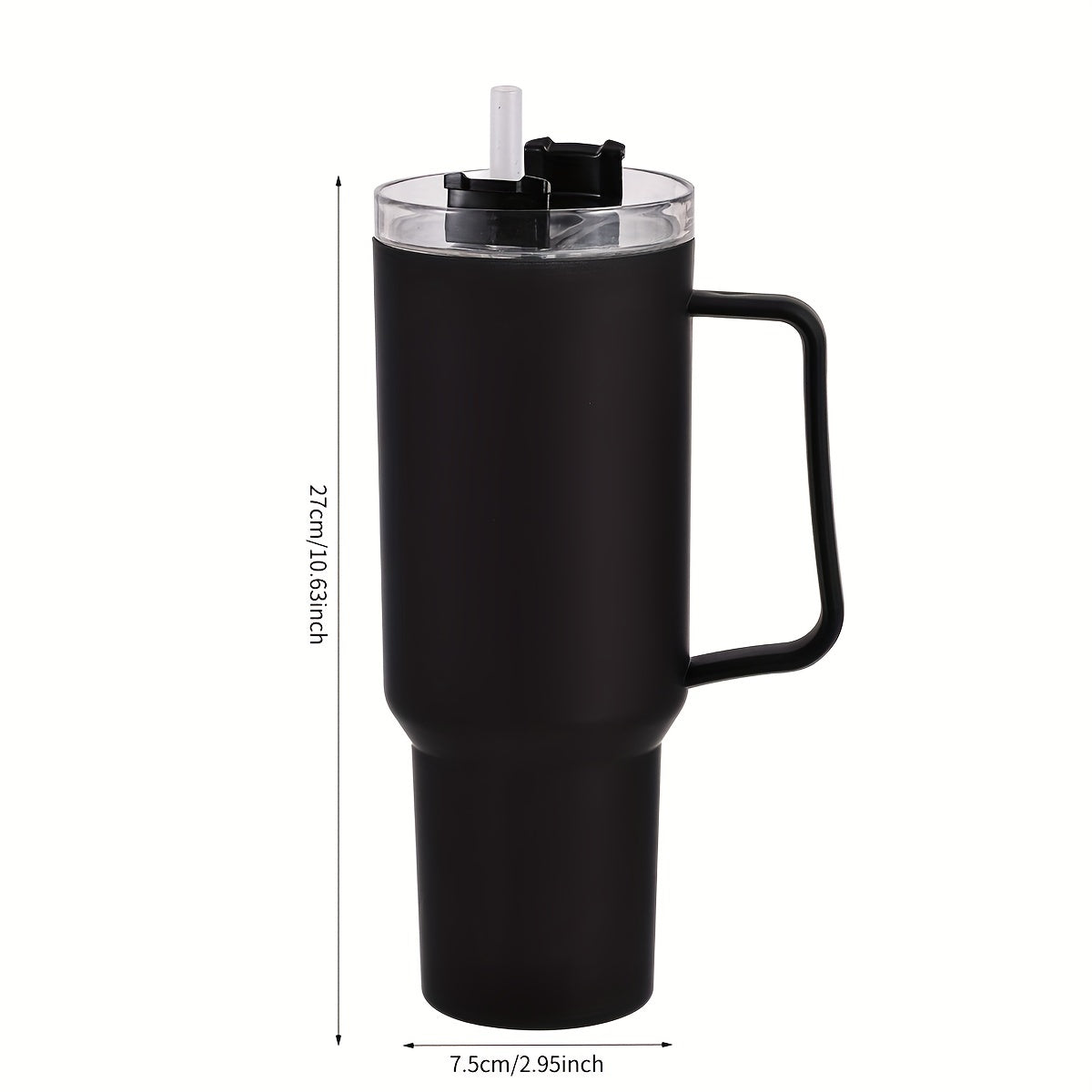 Lightweight Plastic Travel Mug with Straw for Hiking Hand Wash Only