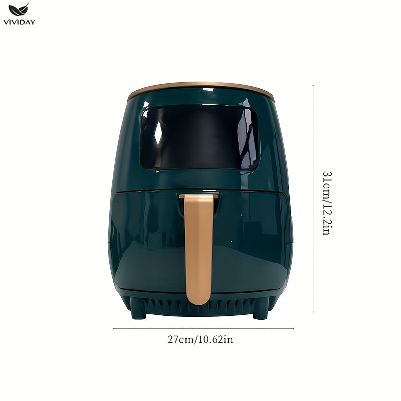 Freidora de aire eléctrica de gran capacidad de 4.5L, 1400W, enchufe estándar europeo para hornear en casa