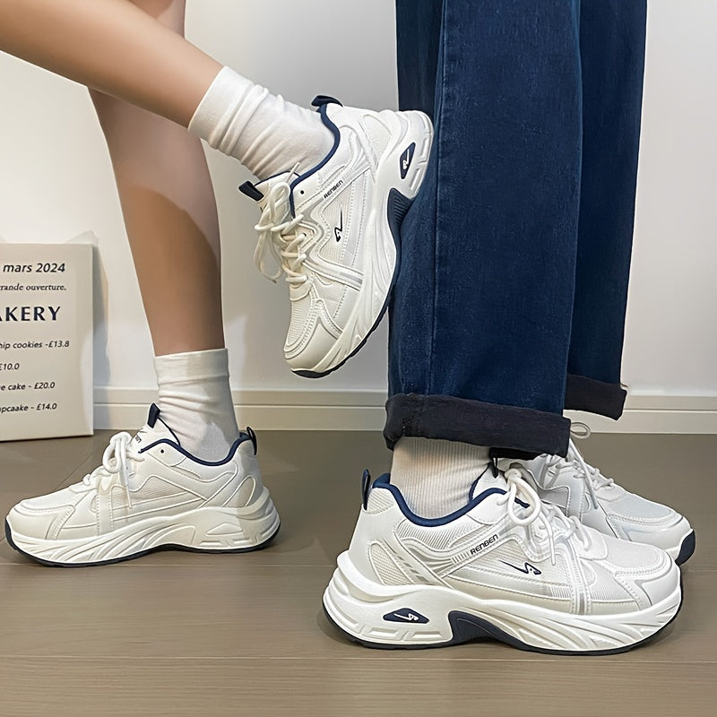 Zapatillas de malla a rayas para mujer con plataforma gruesa y suela de PVC