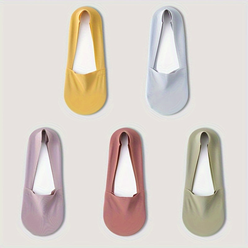 Women's Invisible Boat Socks 5 or 10 Pairs Non-Slip Shallow Mouth Summer