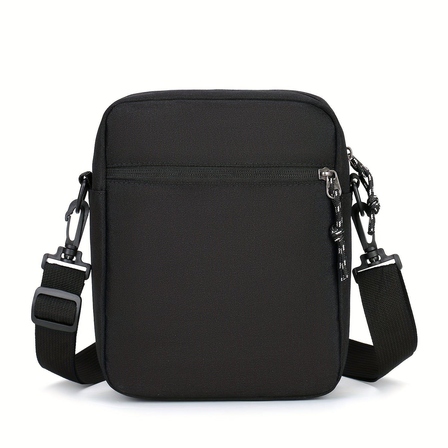 Erkaklar va ayollar uchun qora Oxford matodan yasalgan sumka, bosh suyagi va gül printli, katta sig'imli, sozlanadigan kamar bilan