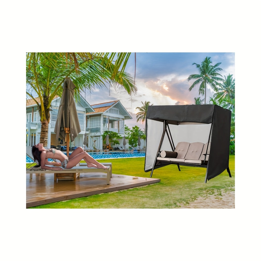 Waterproof Outdoor Swing Chair Cover 210D Oxford Fabric UV Dust Protection Zipper