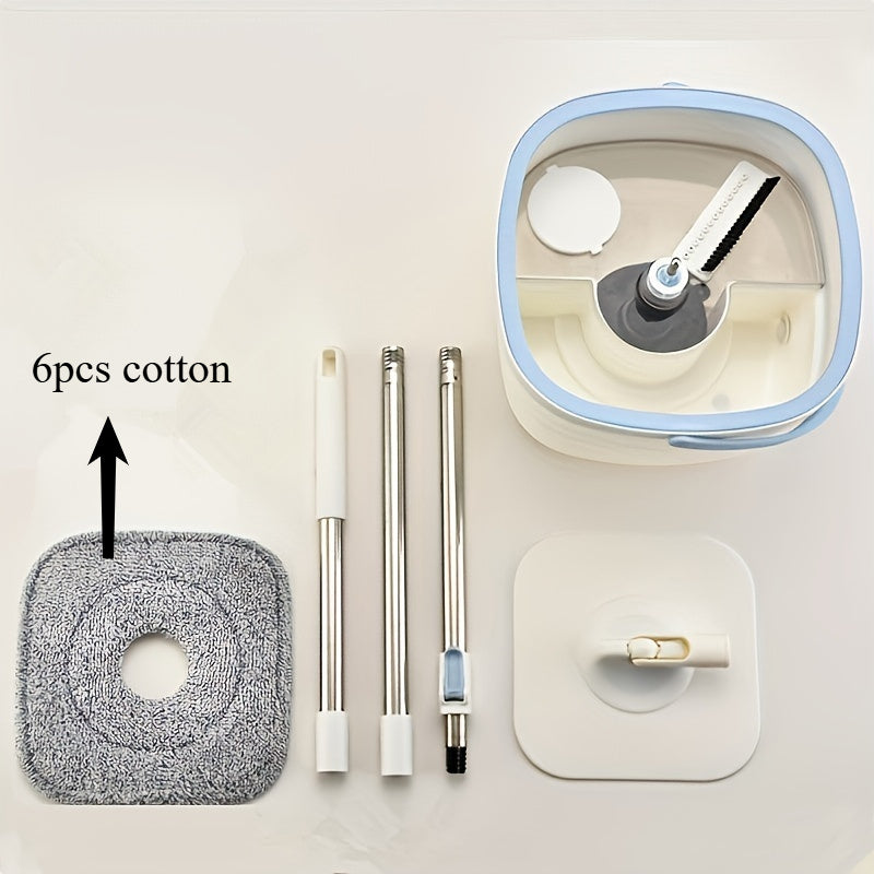 Smart Cleaning Kit for Living Room with Manual Rotating Mop and Wastewater Separator