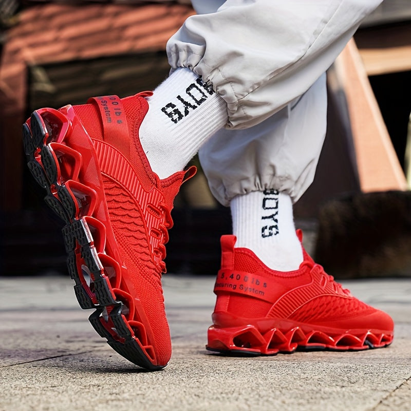 Men's Breathable Mesh Sneakers All-Season Casual Running Shock-Absorbing Shoes