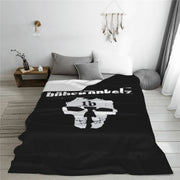 Cozy Flannel Throw Blanket with Digital Print for Sofa and Bed