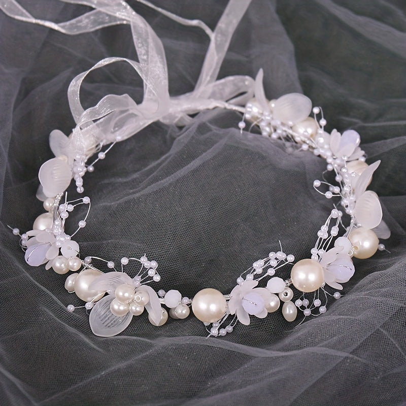 Women’s Angel-Inspired Headband with Faux Pearls for Daily Wear and Parties